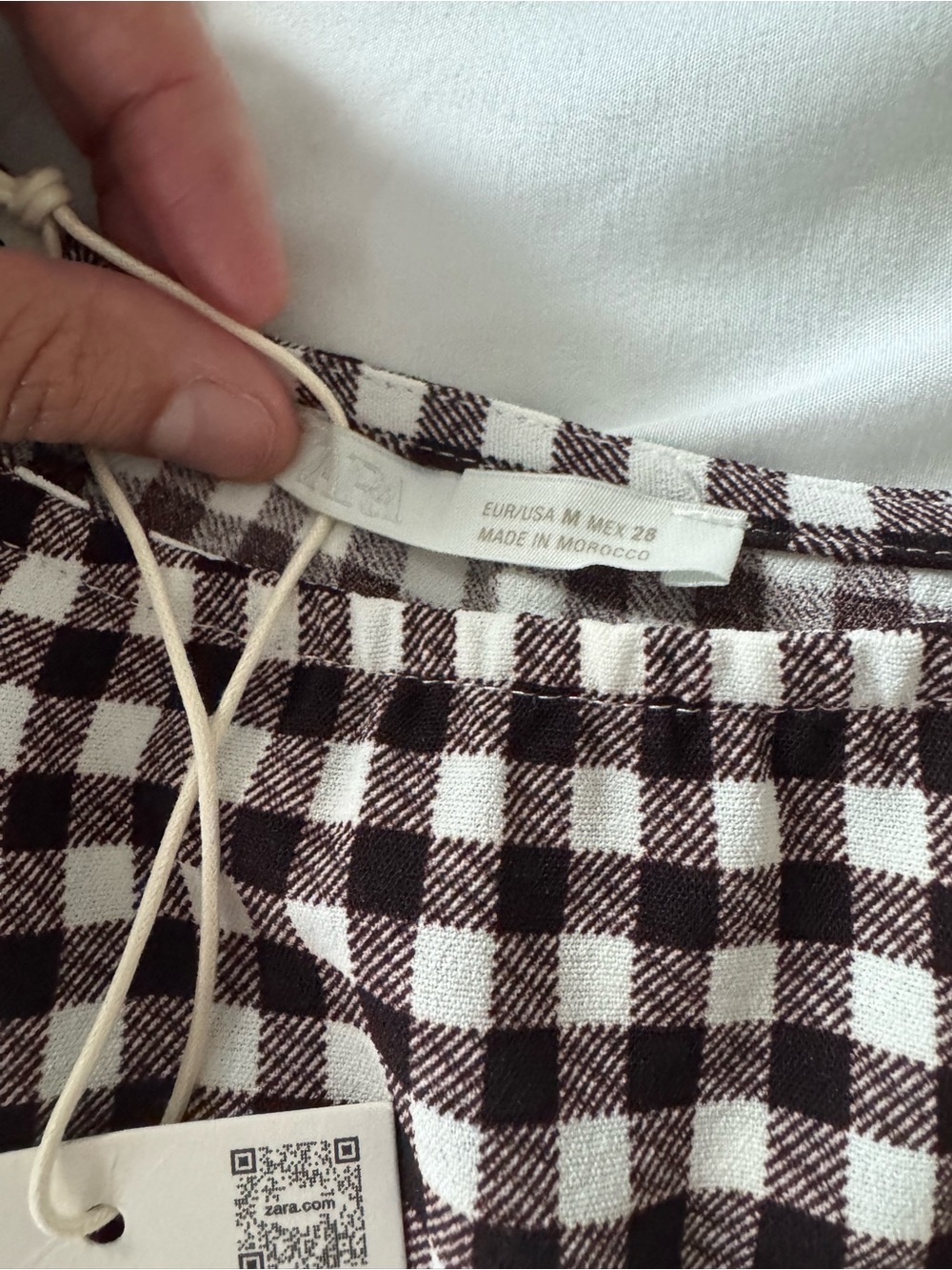 Zara Black and White Gingham Midi Dress - Picture 5 of 5